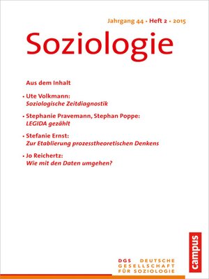 cover image of Soziologie 2.2015